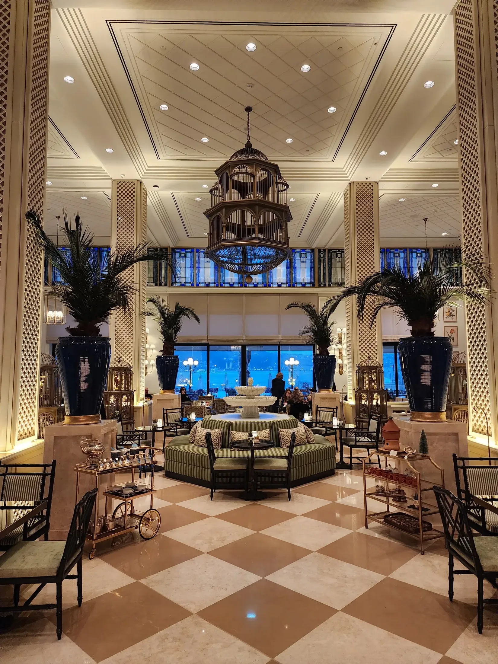 Elegant hotel reception area